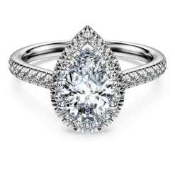Anello solitario halo Eternity