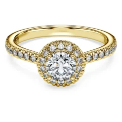 Anello solitario halo Eternity