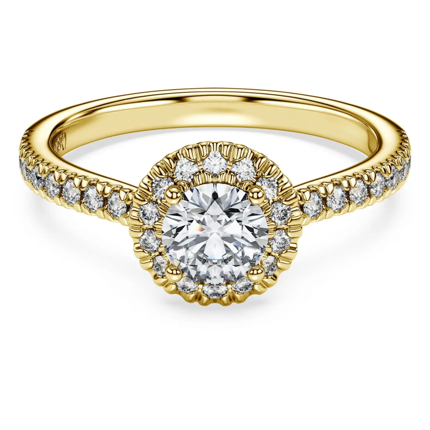 Anello solitario halo Eternity