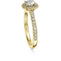Anello solitario halo Eternity
