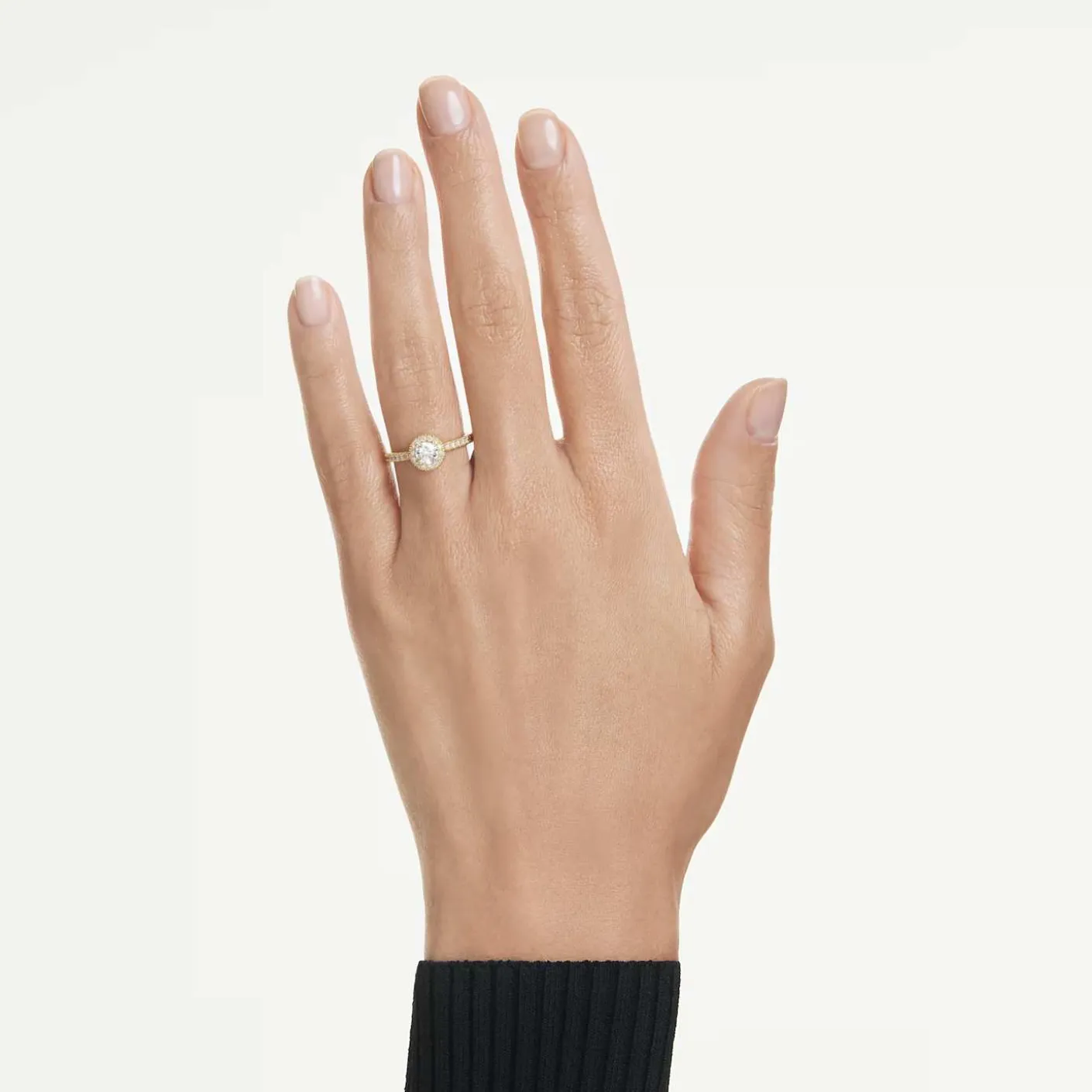 Anello solitario halo Eternity