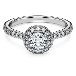 Anello solitario halo Eternity